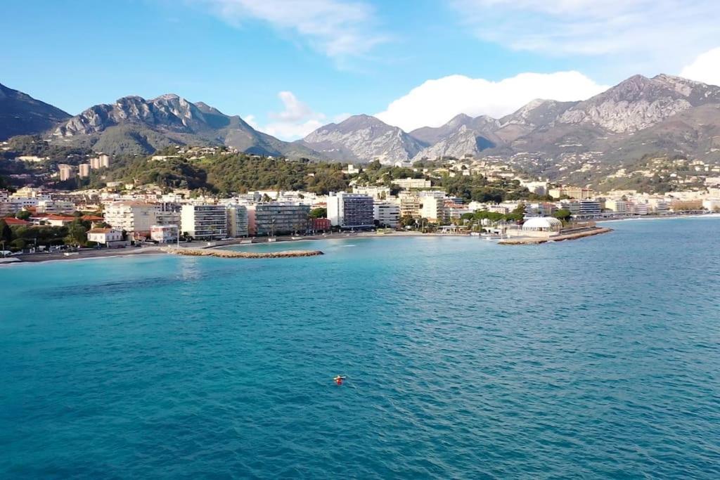 06B - Beautiful 2 Rooms With Terrace Sea View Roquebrune-Cap-Martin Bagian luar foto